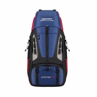 Gear Adventure 75L Extra Large Water Resistant Rucksack/Travel bag/For Men & Women(Navy - Red)