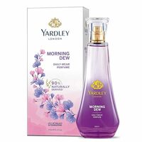 Yardley London Morning Dew Perfume Spray| Fresh Floral Scent| 90% Naturally Derived| Lilly Of Valley & Frangipani| Perfume For Women| 100Ml 