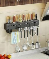 DEEJAY ADVANCED NON RUST STAINLESS STEEL ALLOY Wall Mount Knife Holder Cutlery Kitchen Rack on Flipkart