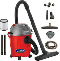 iBELL Mecano Premia 1000W 10 Liters ,Blower Function, Wet & Dry Vacuum Cleaner (Red, Grey)