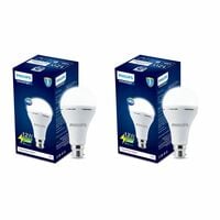 PHILIPS 12W Emergency Bulb | Rechargeable Emergency Bulb for Power Cuts | Backup : Upto 4hrs, Cool Day Light,Pack of 2| b22d | LED