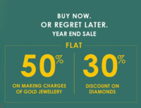 Josalukkas - Year End sale - Flat 50% Off on making chargers of Gold & 30% Off on Diamonds