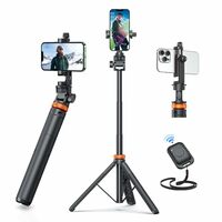 EUCOS 62" Phone Tripod, Tripod for iPhone & Selfie Stick with Remote, Extendable Cell Phone Stand & Ultimate Phone Holder, Solidest Phone Stand Compatible with iPhone/Android