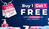 Mcaffeine End Of Year Sale - Buy 1 Get 1 Free + Upto 6 Freebies on All Orders