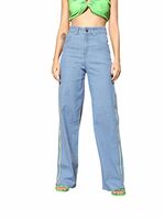 SASSAFRAS Women Washed Multi Pocket Stretch Straight Jeans
