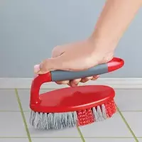 Cello Kleeno Tile Scrubber Plastic Brush, Red and Grey