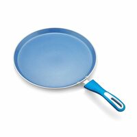 Amazon Brand - Solimo Blue Ceramic Non Stick Induction Dosa Tawa 28Cm