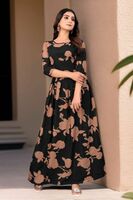  Kremiza Women Maxi Brown Dress on Flipkart