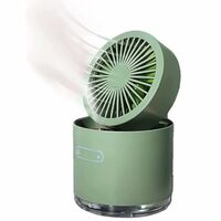 Mini Desktop Cooling Fan - Rotating Spray Humidifier Fan with Automatic Oscillation, Water Tank, and Air Conditioning Function
