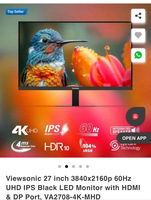 Viewsonic 27inch 4k IPS monitor