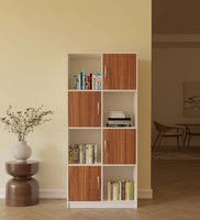 Akiyama Bookshelf In White And Leon Teak Finish