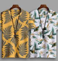 TIGERSNAKE Printed Men Yellow, White T-Shirt