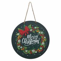 Webelkart Merry Christmas Printed Wall / Door Hanging (Set of 2)