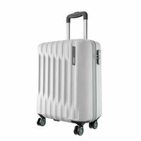 Safari Ray Neo 8 Wheels 55cm Cabin Trolley Bag, Hard Case Polycarbonate, Carry On 360 Degree Wheeling Luggage for Men & Women, Travel Bag, Suitcase for Travel, Trolley Bags for Travel, Cloud Grey