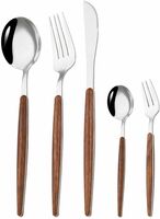 Imported 430 imitation wood grain Portuguese stainless steel tableware imitation wood Stainless Steel Table Spoon on Flipkart