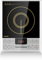 PHILIPS 2100 W Induction Cooktop Push Button  (Silver, Black, HD 4929/01)