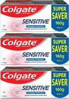 Colgate Sensitive Everyday Protection Tooth paste for Sensitive Teeth, Combo Pack 160gx3 Toothpaste  (480 g, Pack of 3)