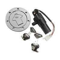 Deutsche Ignition Lock Painted Finish Compatible with Bajaj Pulsar 180 (Set of 4) Consisting of Ignition Cum Steering Lock, Petrol Tank Lock & Tool Box Lock (2 Pcs) | 4 Wires | 4 PIN