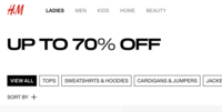 Upto 70% Off on H&M Sitewide
