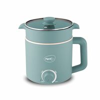 Pigeon By Stovekraft Swift Plus Multi-Cook Kettle 1.5L, With Steamer, Egg Rack - Blue | Double Layered | Food Grade Stainless Steel Inner Wall | Glass Lid | Auto Shut-Off, 600 Watts