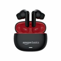 amazon basics True Wireless in-Ear Earbuds with Mic, Low-Latency Gaming Mode, Touch Control, IPX5 Water-Resistance, Bluetooth 5.3, Up to 60 Hours Play Time, Voice Assistance and Fast Charging (Black)