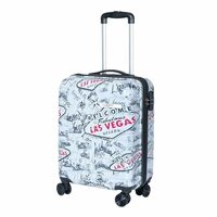 Luggero - Film Classic Light-Weight & Durable Polycarbonate Vegas Unisex Hard Luggage| Small- 51cm |8 Smooth Spinner TPV Wheels |Outer Combi Lock| Trolley Bag