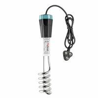 DigiSmart 2000 Watts Immersion Water Heater, Shock Proof Immersion Water Heater, Double ISI Marking, Stainless Steel ROD, ABS Body with Bucket Clip, 1 Year Warranty - Black