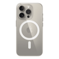 Apple Polycarbonate Back Cover for Apple iPhone 15 Pro (MagSafe Charging Support, Clear)