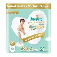 Pampers Premium Care Pant Style Baby Diapers | Extra-Large (XL size) | 36 Count | Voted India's Softest | All-in-1 with 360 Cottony Softness Diapers | 12-17kg