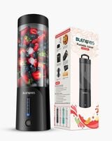 BLENLABS Portable Blender for Smoothie and Juices, Milk Shakes and Crushing Ice, 4000mAh Rechargeable Small Juicer for Fruits, 150 Watt Motor, Personal Blender for Smoothies (Black)