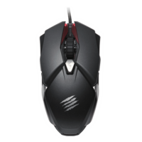 MAD CATZ B.A.T. 6+ Wired Optical Gaming Mouse with Customizable Buttons (16000 DPI Adjustable, Ambidextrous Design, Black)