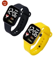 MAHI Trendz New Waterproof Day Date Display Muticolour Electronic Children Digital Sports Fitness Square Led Watch