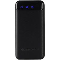 Bb : Zebronics MB10000S4 Power Bank - 10000 mAh, Black, 1 pc