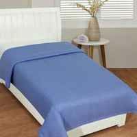 Dream Living 110 GSM Pollar Single Bed Blanket | Blue