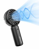 ARCTICOOL USB Fan Mini Hand Fan, Portable Handheld Fan, 3 Speed Rechargeable USB Fan for Travel USB Fan (Black)
