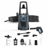 Amazon Basics Pressure Washer 1800W, 130 Bar, 6.5 L/min Flow, 10m Hose, Copper Winding Motor, Auto Stop, 5m Power Cord | Includes 10 Accessories | Ideal for Car, Bike and Outdoor Cleaning
