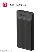 Portronics Luxcell B12 10,000mAh 12W Power Bank, Ultra Slim Power Bank with USB-A Output Port & Dual Input Ports (Micro & Type C) BIS Certified | Free Type C Cable Made in India(Black)