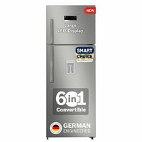 Bosch Max Convert 368L, 3-Star, Inverter Frost Free Double Door Refrigerator (Shiny Silver)
