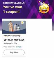 Spin & Win Shopping Cashback Offer - Rs.100 CB On Min. Rs.250 Shopping