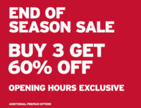 Levis - EOSS - Buy 3 Get 60% Off + Additional Prepaid Offers 