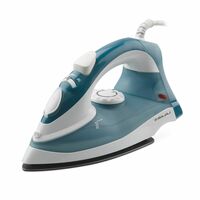 Bajaj MX 3 Neo Steam Iron | 1250 Watts Power For Faster Ironing | Vertical & Horizontal Ironing | Spray Function (Blue)