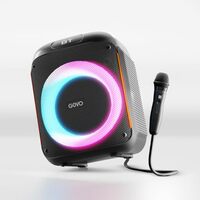 Newly Launched GOVO Goloud 480 80W Bluetooth Party Speaker with Signature Sound, RGB LEDs, Up to 6 hrs Playback, BT v5.3, AUX & USB Port, Wired Mic, Bass & Treble EQs, TWS Mode(Black)