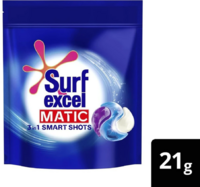 Grocery - Surf excel 3 in 1 Smart Shots | Pack of 17 for Front Load & Top Load Washing Machines  (17 Pods)(location specific)