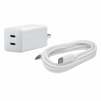 ASUS 65W USB-C GaN Charger, Universal Fast Charging, Dual USB Type-C Ports with 1.5m 100W USB C to C Cable, Easy to Carry, Compatible with MacBook,Laptops,Mobile & Other USB-C Supported Devices,White