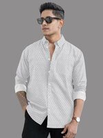 Vdlooks Men Printed Casual White Shirt on Flipkart