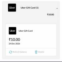 Uber gift voucher 