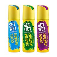 SET WET Deodorant Spray Perfume Cool, Charm & Swag Avatar for men, 150ml (Pack of 3)