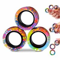 Kidology Magnetic Fidget Rings, Fidget Spinner Therapy Toys for Sensory Play, Magnetic Fidget Toy