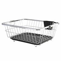 Kuber Industries Stainless Steel Dish Rack for Kitchen | Vessels Organizer Stands with Handle