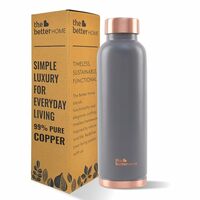 The Better Home Copper Water Bottle 950ml | 100% Copper Water Bottle | Grey